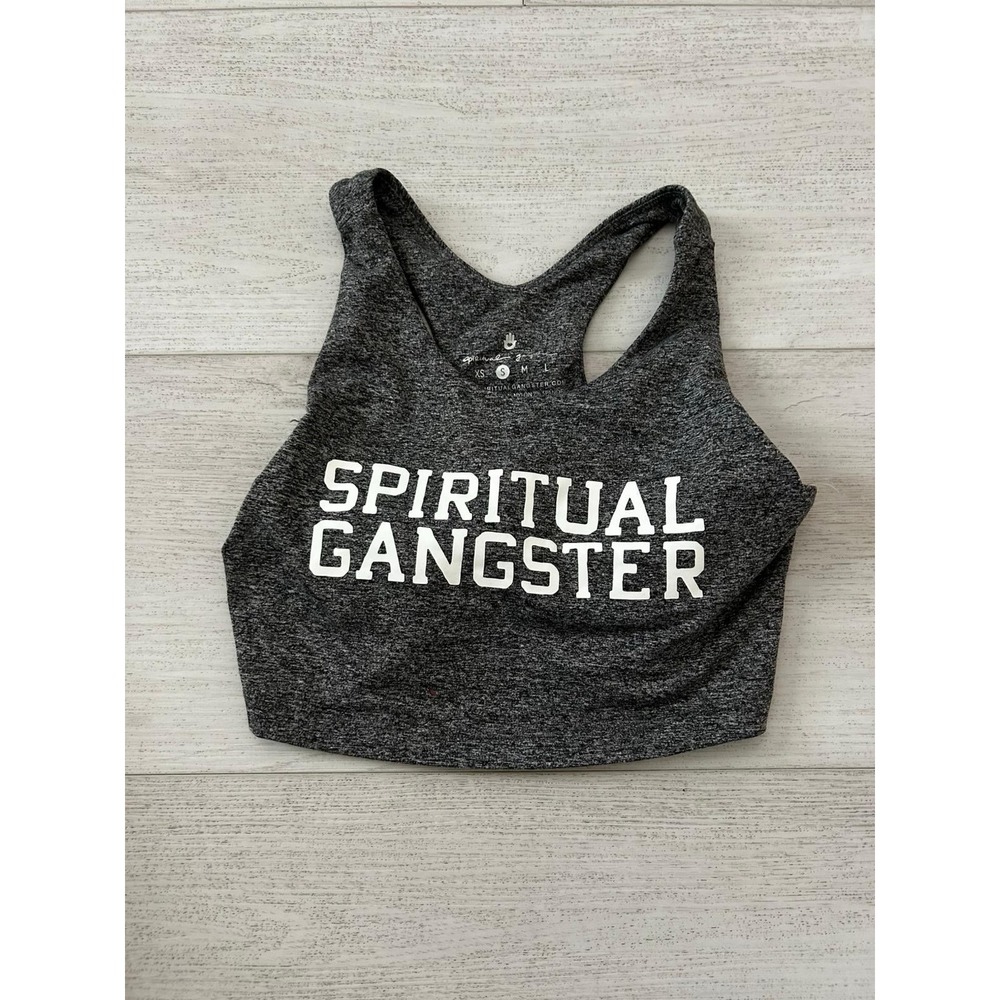 NWOT Spiritual Gangster High‎ Neck Athletic Bra Size S - Gray